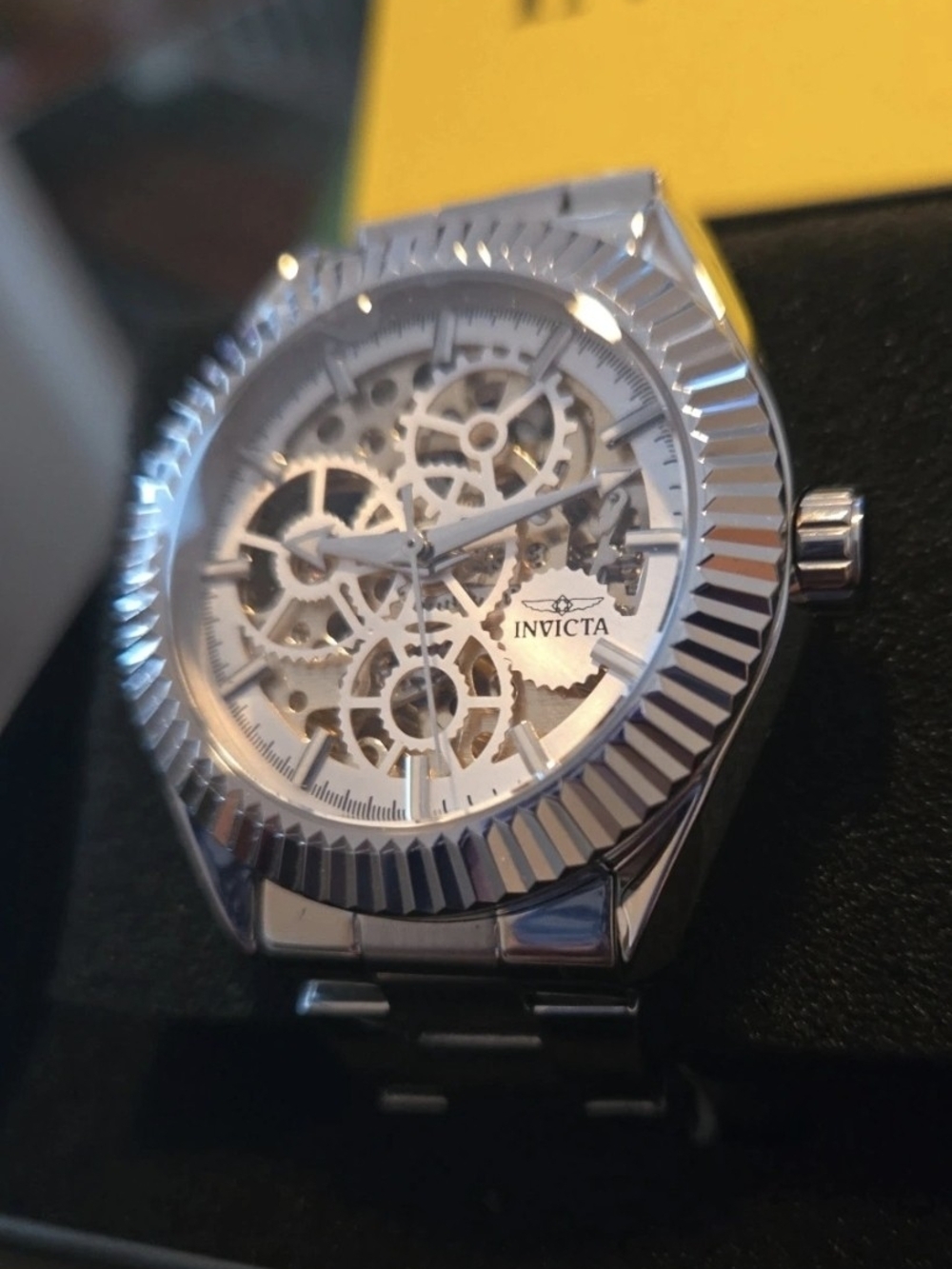 69751 Invicta Objet D'Art Glyph Silver Skeleton Dial Men's Watch 43mm